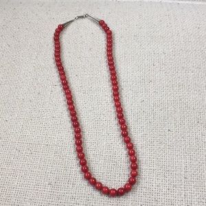 Sterling silver American red coral